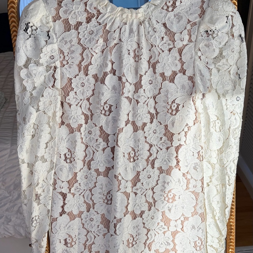 WAYF Elegant White Lace Dress. XS. - Picture 6 of 7